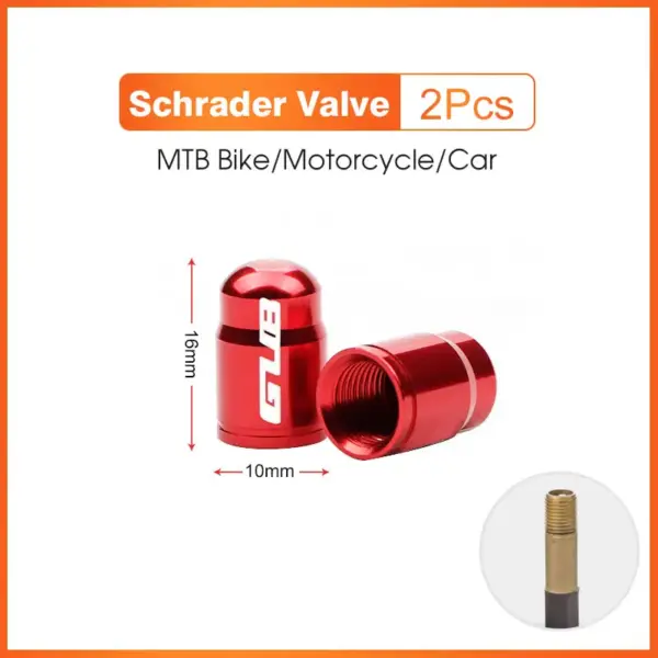 2Pcs GUB Aluminum CNC Bicycle Tire Valve Caps – MTB & Road Bike Tube Nozzle Cover for AV/FV Schrader & Presta Valves - Image 13