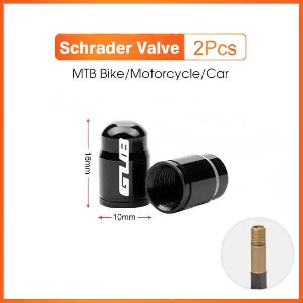 2Pcs GUB Aluminum CNC Bicycle Tire Valve Caps – MTB & Road Bike Tube Nozzle Cover for AV/FV Schrader & Presta Valves - Image 14