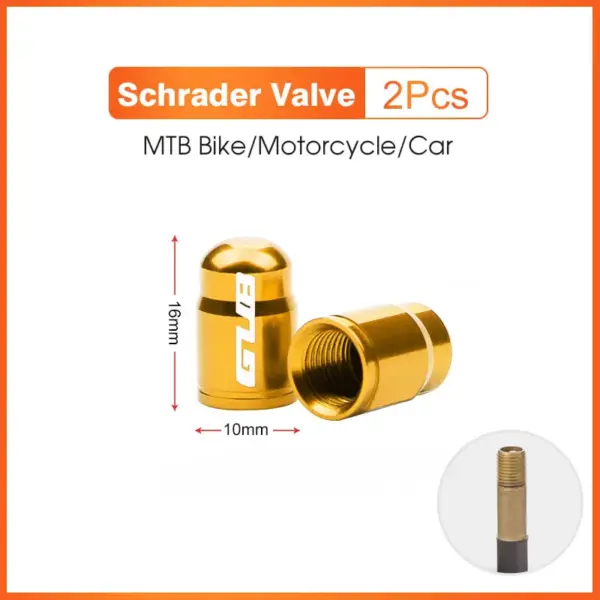 2Pcs GUB Aluminum CNC Bicycle Tire Valve Caps – MTB & Road Bike Tube Nozzle Cover for AV/FV Schrader & Presta Valves - Image 12