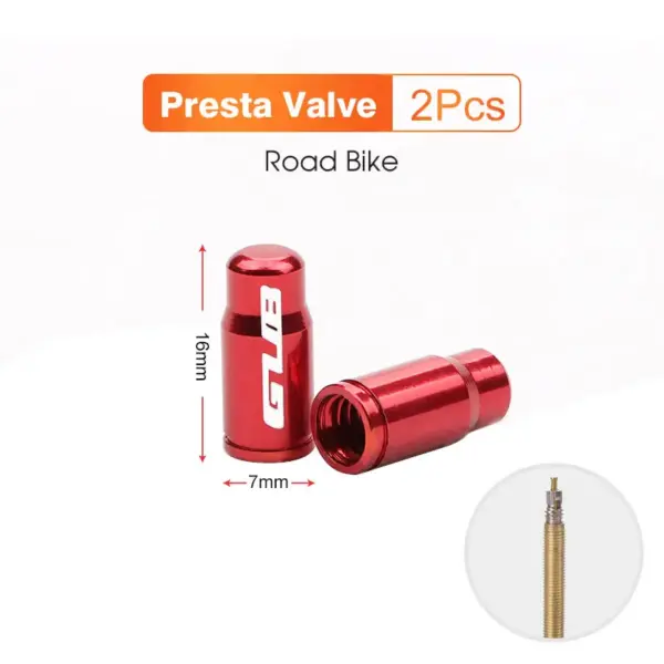2Pcs GUB Aluminum CNC Bicycle Tire Valve Caps – MTB & Road Bike Tube Nozzle Cover for AV/FV Schrader & Presta Valves - Image 9