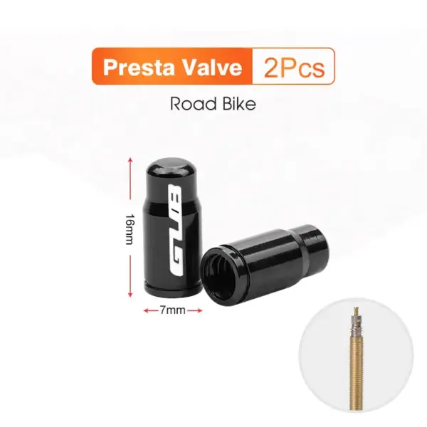 2Pcs GUB Aluminum CNC Bicycle Tire Valve Caps – MTB & Road Bike Tube Nozzle Cover for AV/FV Schrader & Presta Valves - Image 10