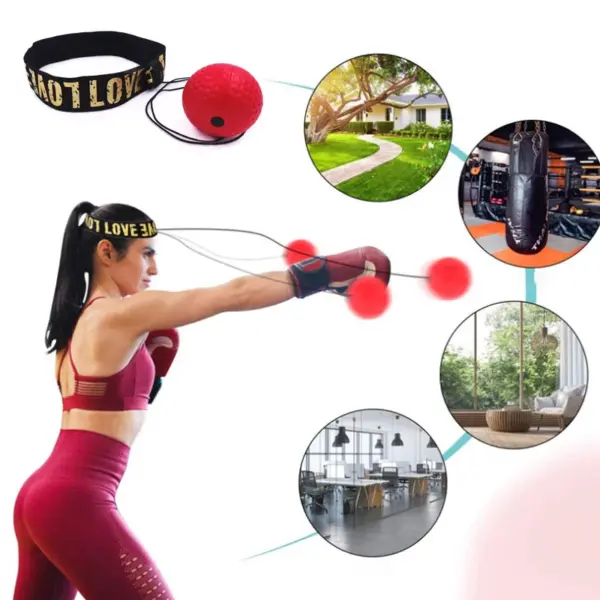 Boxing Speed Ball – Head-Mounted PU Punch Ball for MMA, Muay Thai, and Hand-Eye Coordination Training - Image 2