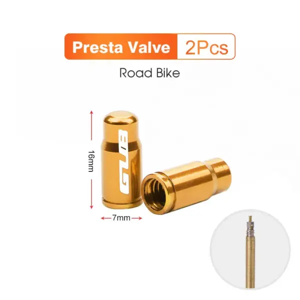 2Pcs GUB Aluminum CNC Bicycle Tire Valve Caps – MTB & Road Bike Tube Nozzle Cover for AV/FV Schrader & Presta Valves - Image 8