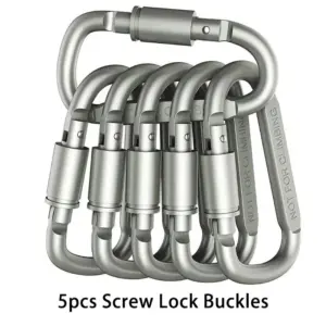 4Pcs Carabiner Set – Aluminum Alloy Keychain Clip for Camping, Survival, EDC & Outdoor Use