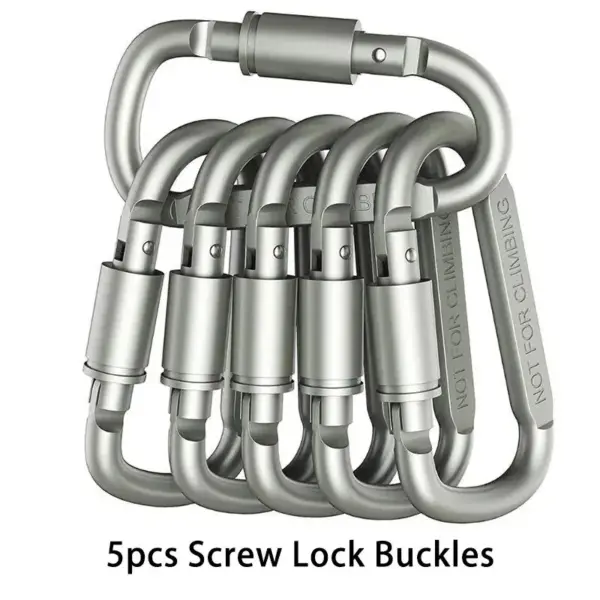 4Pcs Carabiner Set – Aluminum Alloy Keychain Clip for Camping, Survival, EDC & Outdoor Use