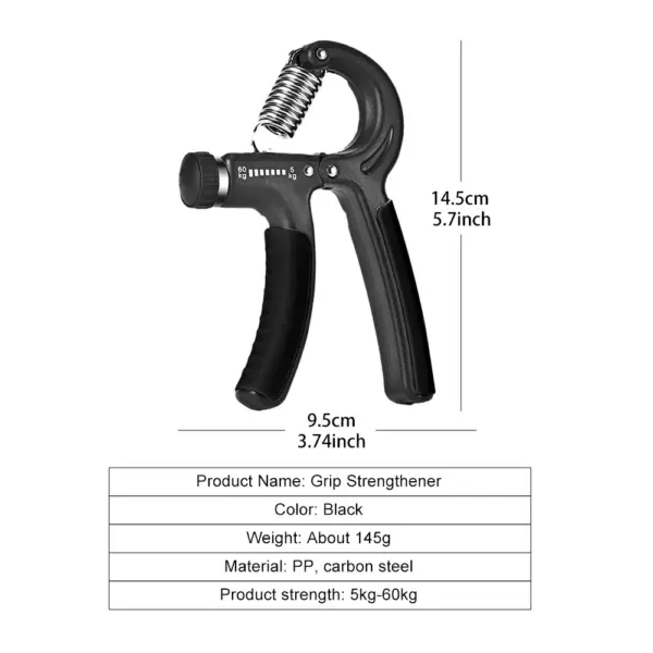 Grip Strengthener Hand Exerciser – Adjustable 5-60Kg for Strength Training & Finger Rehabilitation - Image 5
