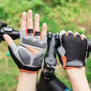 Men's & Women's Half-Finger Cycling Gloves – Breathable, Anti-Slip Gym & Fitness Training Gloves