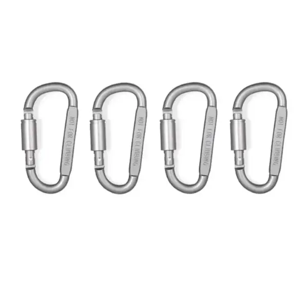 4Pcs Carabiner Set – Aluminum Alloy Keychain Clip for Camping, Survival, EDC & Outdoor Use - Image 7