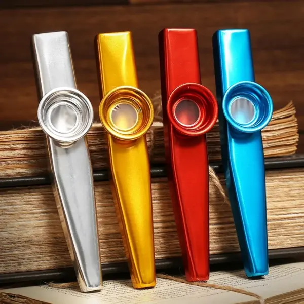 Metal Kazoos Musical Instrument – Flute-Style Diaphragm Mouth Kazoo, Perfect Guitar Companion - Image 3