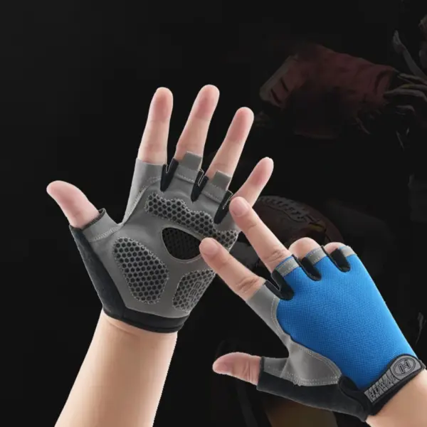 Men's & Women's Half-Finger Cycling Gloves – Breathable, Anti-Slip Gym & Fitness Training Gloves - Image 5