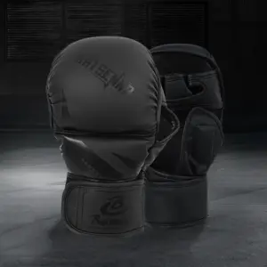 Half Finger Training Gloves – Thickened PU Leather Kickboxing Fight Gloves for Adults & Children