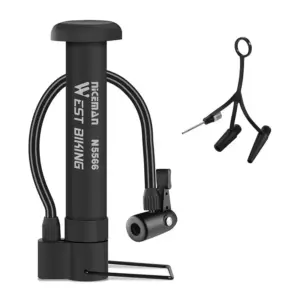 West Biking MTB Bicycle Pump – 80 PSI Manual Air Pump for Bike Tires, Balloons & Inflator with Schrader Valve
