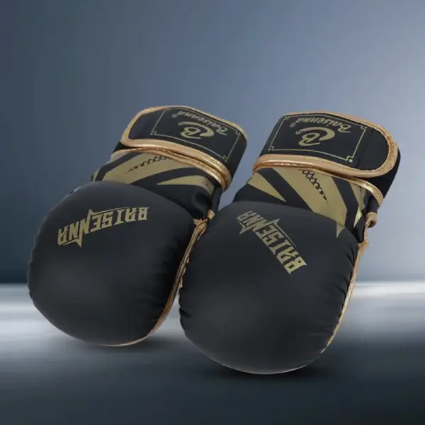 Half Finger Training Gloves – Thickened PU Leather Kickboxing Fight Gloves for Adults & Children - Image 2