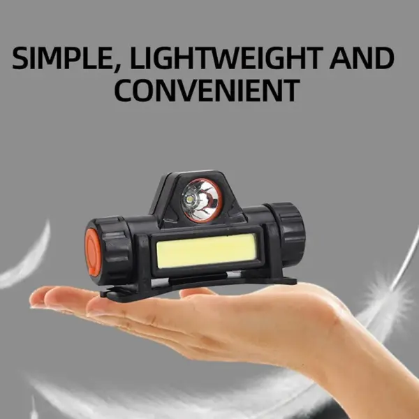 Rechargeable COB LED USB Headlamp – Super Bright Waterproof Head Torch with Strong Magnetic Base for Outdoor & Fishing - Image 5