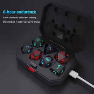 Electronic LED Dice Set – Multi-Sided Glowing Dice for Board Games, Party Entertainment & Table Games