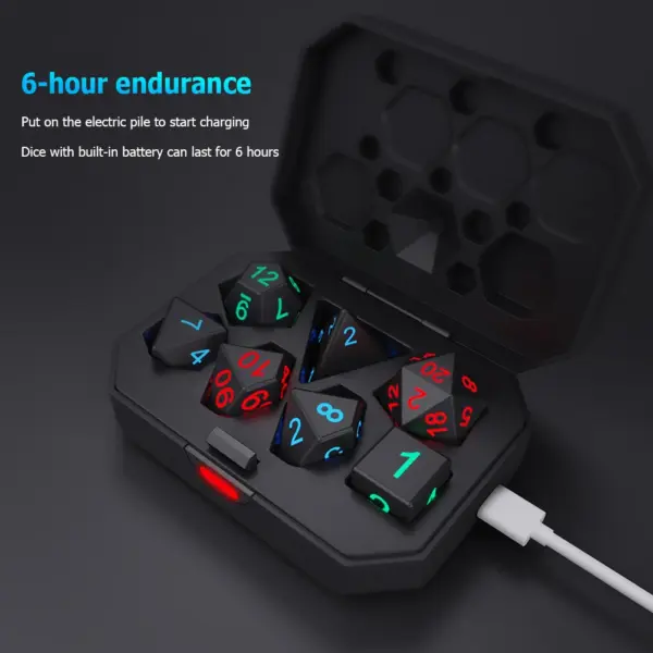 Electronic LED Dice Set – Multi-Sided Glowing Dice for Board Games, Party Entertainment & Table Games