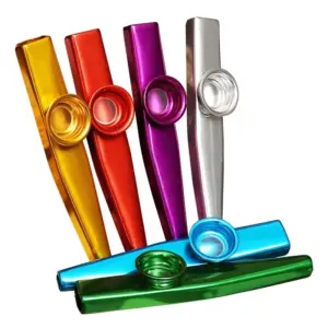 Metal Kazoos Musical Instrument – Flute-Style Diaphragm Mouth Kazoo, Perfect Guitar Companion
