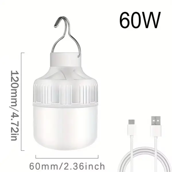 USB Rechargeable LED Bulb – Portable Camping Light for Emergency, Outdoor Picnics & Hanging Tent Light - Image 6
