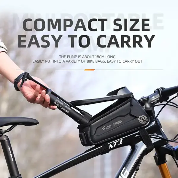 West Biking MTB Bicycle Pump – 80 PSI Manual Air Pump for Bike Tires, Balloons & Inflator with Schrader Valve - Image 5