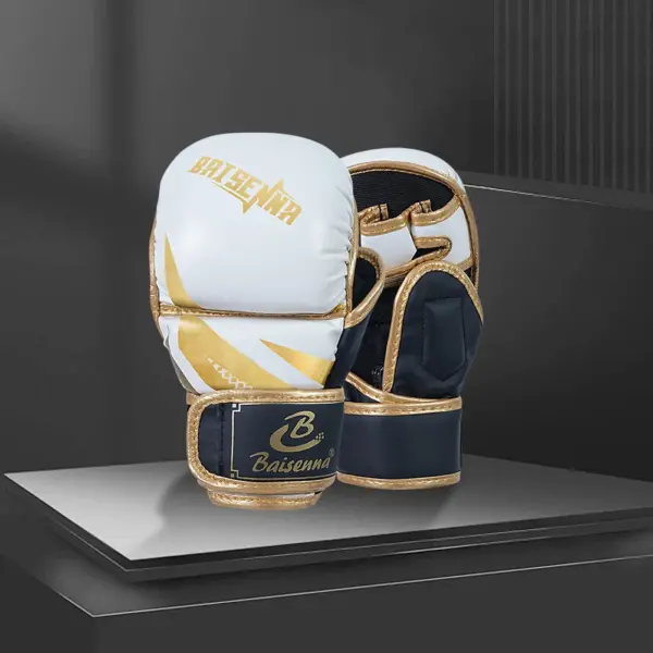 Half Finger Training Gloves – Thickened PU Leather Kickboxing Fight Gloves for Adults & Children - Image 5
