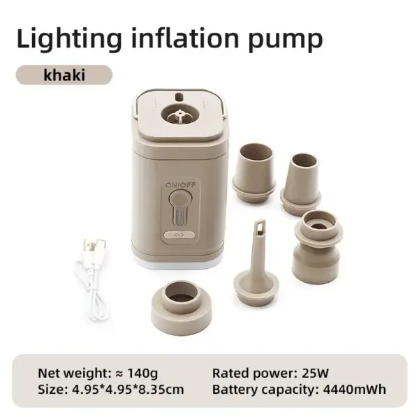 Electric Air Pump – Portable Wireless Air Compressor Inflator/Deflator for Air Beds, Boats, Cushions & Swimming Rings - Image 7