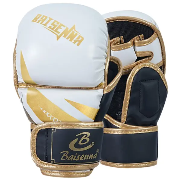 Half Finger Training Gloves – Thickened PU Leather Kickboxing Fight Gloves for Adults & Children - Image 7