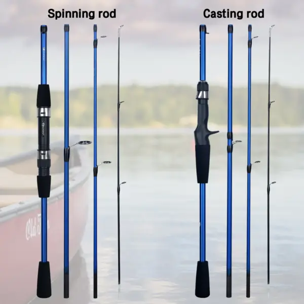 Biutifu Baitcasting Spinning Travel Carbon Fishing Rod – 4/5 Section Ultralight Mini Pole for Lure & Trout Fishing (5-20g Casting Weight) - Image 6