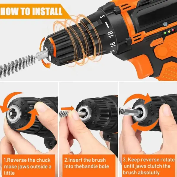 Golf Club Head Hosel Brush – Electric Drill Wire Brush for Golf Iron Rust Removal & Cleaning - Image 4