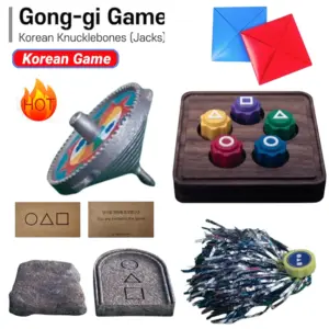 Gonggi Korean Folk Game Stones Set – Traditional Family, Travel & Party Game for Fun & Stress Relief