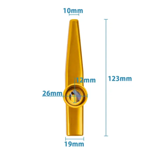 Metal Kazoos Musical Instrument – Flute-Style Diaphragm Mouth Kazoo, Perfect Guitar Companion - Image 6