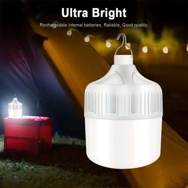 USB Rechargeable LED Bulb – Portable Camping Light for Emergency, Outdoor Picnics & Hanging Tent Light