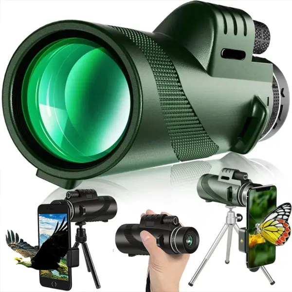 Portable Zoom HD 5000M Telescope – Folding Long-Distance Mini Powerful Scope for Hunting, Sports, Camping & Travel