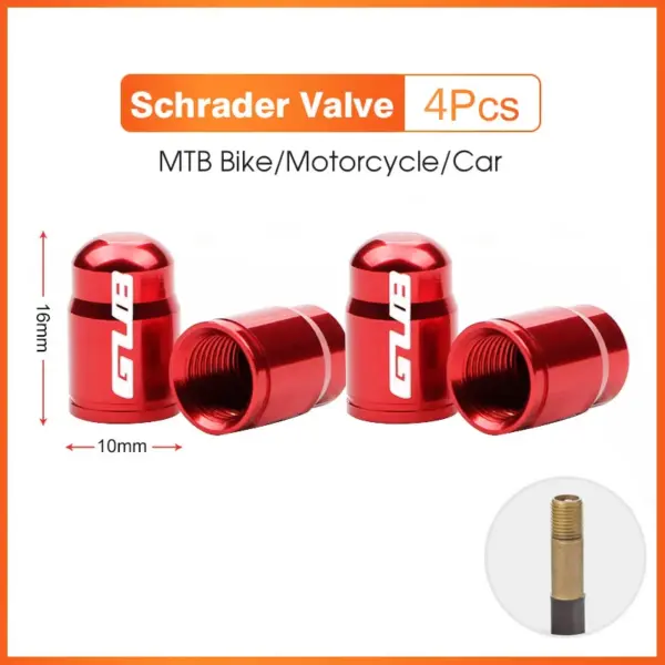 2Pcs GUB Aluminum CNC Bicycle Tire Valve Caps – MTB & Road Bike Tube Nozzle Cover for AV/FV Schrader & Presta Valves - Image 22