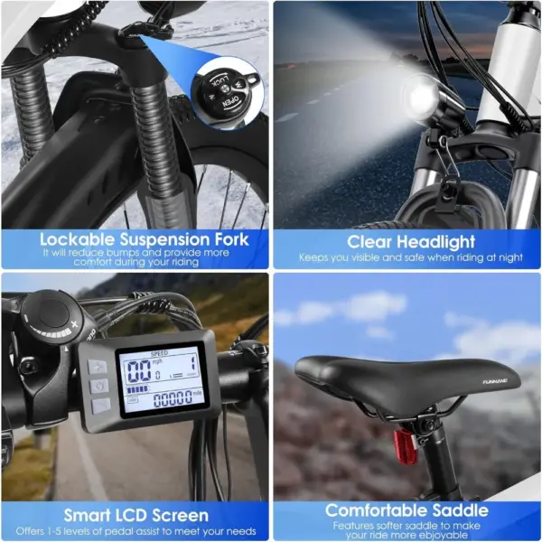 Electric Bike for Adults – 26'' 1000W Peak Ebike with 48V Removable Battery, 50-Mile Range & 21.7MPH Speed - Image 5