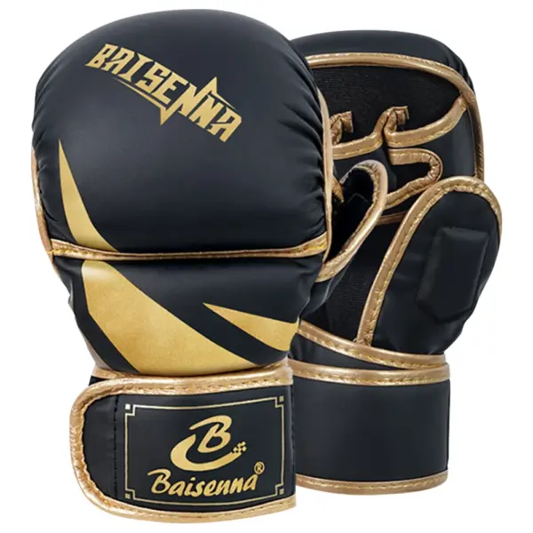 Half Finger Training Gloves – Thickened PU Leather Kickboxing Fight Gloves for Adults & Children - Image 8