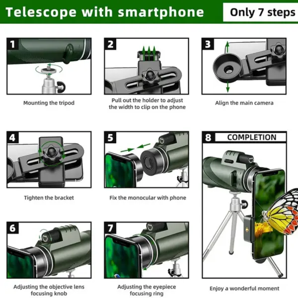 Portable Zoom HD 5000M Telescope – Folding Long-Distance Mini Powerful Scope for Hunting, Sports, Camping & Travel - Image 6