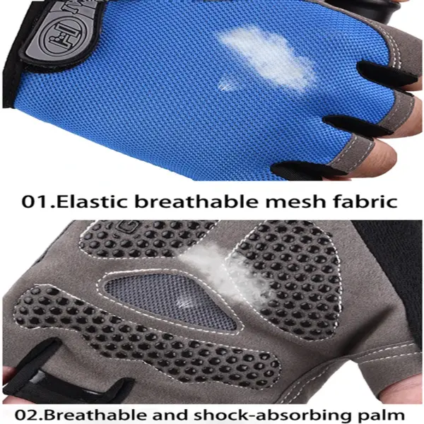 Men's & Women's Half-Finger Cycling Gloves – Breathable, Anti-Slip Gym & Fitness Training Gloves - Image 2
