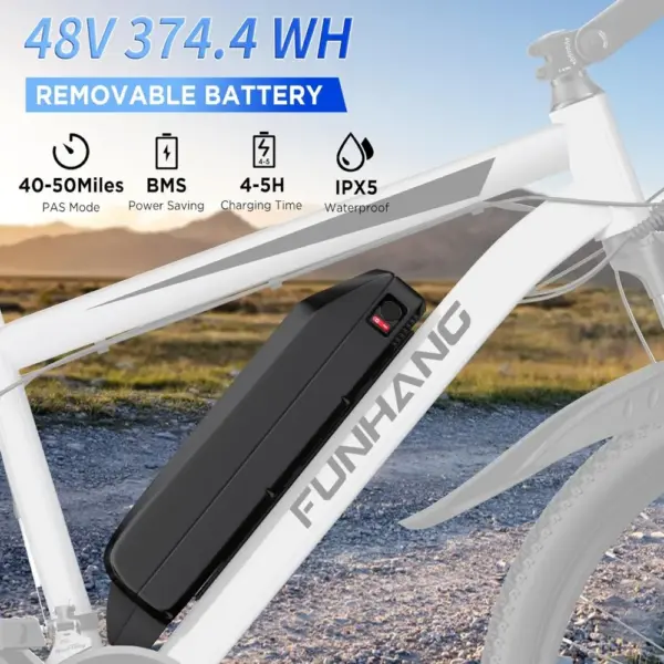 Electric Bike for Adults – 26'' 1000W Peak Ebike with 48V Removable Battery, 50-Mile Range & 21.7MPH Speed - Image 3